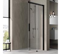 Kermi Nica Porte coulissante, avec élément fixe, pour accès d'angle, NIC2R120203PK, NIC2R