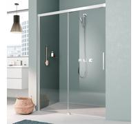 Kermi Nica Porte coulissante, avec élément fixe, pour niche, NIL2L16018VAK, NIL2L