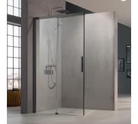 Kermi Nica Porte coulissante, avec élément fixe, pour paroi latérale, NID2L140203PK, NID2L