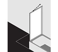 Kermi Nova 2000 paroi latérale N2TWD0751611K raccourcie, 75 x 160 cm, argent / brillant mat