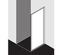 Kermi paroi latérale Nova 2000 80x185, argent / brillant mat, Kerolan Fontana