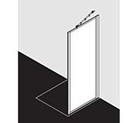 Kermi paroi latérale Nova 2000 90x185, argent / brillant mat, Kerolan Fontana
