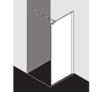 Kermi Pasa XP paroi latérale PXTWF080201AK 80x200cm, brillant argent mat, verre de sécurité trempé, avec stabilisation à 90 degrés