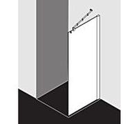 Kermi Pasa XP paroi latérale PXTWG09018VAK 90x185cm, argent brillant, verre de sécurité trempé, avec stabilisation à 45 degrés