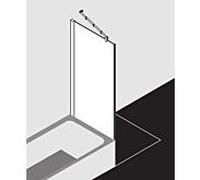 Kermi Pasa XP paroi latérale raccourcie à côté de la baignoire PXTVD090171PK 90x175cm, argent mat brillant, verre de sécurité trempé clair