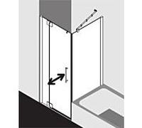 Kermi Pasa XP Porte battante, avec élément fixe, pour paroi latérale, PX1WL078201AK, PX1WL