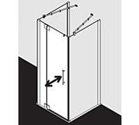Kermi Pasa XP Porte battante, avec élément fixe, pour paroi latérale, PX1WL09020VPK, PX1WL