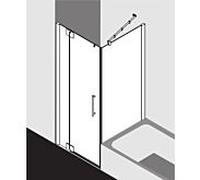 Kermi Pasa XP Porte battante, avec élément fixe, pour paroi latérale, PX1WL100201PK, PX1WL