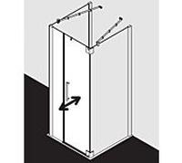 Kermi Pasa XP Porte battante, avec élément annexe, pour paroi latérale, PX1FL075201PK, PX1FL