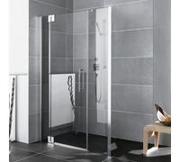 Kermi Pasa XP Porte battante, avec élément fixe, avec élément annexe, pour niche, pour paroi latérale, PX1GL12020VPK, PX1GL