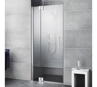 Kermi Pasa XP porte battante 2000 -à battant avec panneau fixe PX1TL120201AK 120x200cm, argent mat brillant, verre de sécurité trempé, gauche