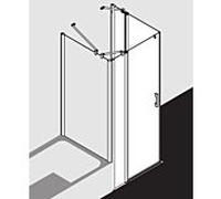Kermi Pega Porte battante, avec élément fixe, pour accès d'angle, PEEPL07518VPK, PEEPL