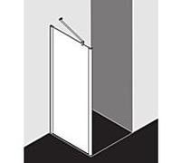 Kermi Panneau latéral Pega PETWD12020VAK 120x200cm, argent brillant, verre de sécurité trempé, sur receveur de douche
