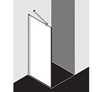 Kermi Panneau latéral Pega PETWO08018VYK 80x185cm, verre de sécurité trempé argent brillant SR Opaco Clean, sur receveur de douche