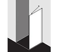Kermi Panneau latéral Pega PETWO08320VUK 83x200cm, verre de sécurité trempé argent brillant SR Opaco, sur la zone de douche