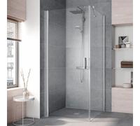 Kermi Panneau latéral Pega PETWO10320VAK 103x200cm, argent brillant, verre de sécurité trempé, sur la zone de douche