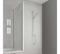 Kermi latérale Pega raccourcie à la baignoire PETVD07516VAK 75x160cm, argent brillant, TSG clair