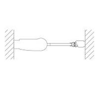 Kermi Pega porte battante 2000 -wing PE1WR09020VPK 90x200cm, argent brillant, TSG clair Clean, droite
