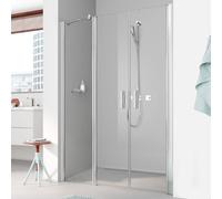 Kermi Pega Porte battante, avec élément fixe, pour niche, pour paroi latérale, PEPFR16020VPK, PEPFR