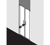 Kermi Pega porte battante PEPTD09320VAK 93x200cm, argent brillant, verre de sécurité trempé, sur la zone de douche
