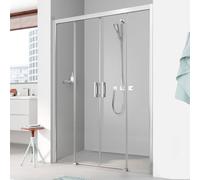 Kermi Pega Porte coulissante, avec élément fixe, pour niche, pour paroi latérale, PED4B15018VAK, PED4B