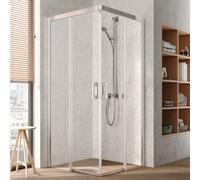 Kermi Pega Porte coulissante, pour accès d'angle, PEC2L08018VPK, PEC2L