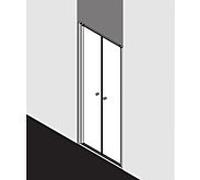 Kermi porte battante Nova 2000 100 x 185 cm, argent / mat, Kerolan Font