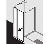 Kermi porte battante Nova 2000 avec champ fixe 80 x 185 cm, semelle / mat brillant, Kerolan Fontana