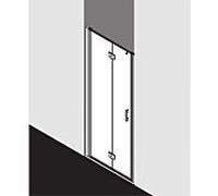 Kermi porte Kermi rabattable Liga LI2SL100201AK 100x200cm, argent / brillant mat, verre véritable clair, gauche