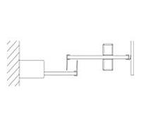 Kermi porte Nica , 2 pièces, avec panneau fixe NID2L14320VAK 143x200cm, argent brillant, verre de sécurité trempé, gauche, sur la douche