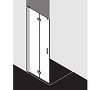 Kermi porte pliante Diga DI2YL09020VPK 90x201.7cm, argent brillant, TSG clear Clean, gauche