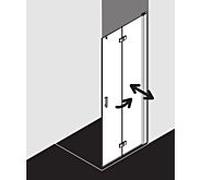 Kermi porte pliante Diga DI2YR12020VPK 120x201.7cm, argent brillant, TSG clear Clean, droite