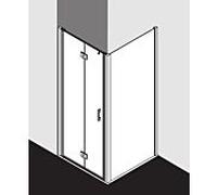 Kermi porte pliante Liga pour paroi latérale LI2SL075181AK 75x185cm, argent mat brillant, TSG clair, gauche, sur receveur de douche