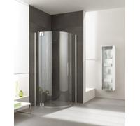 Kermi quart de cercle PASA XP 50L V4218, PX50LV4218VPK, Couleur: Argent Brillant Verre Véritable Brillant Nettoyant Clair