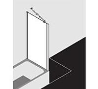 Kermi Raya bain de flanc RATVD07017VPK 70x175cm, STG clair KermiClean, brillant argent