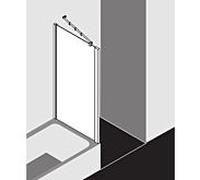 Kermi Raya paroi de la baignoire RATVD07517VPK 75x175cm, KermiClean trempé transparent, argent brillant