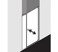 Kermi Raya porte battante 2000 -aile avec champ fixe RA1OR12020VPK 120 x 200 cm, argent brillant, ESG clear Clean, à droite, sur receveur de douche