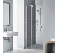 Kermi Raya Porte battante, avec élément fixe, pour niche, pour paroi latérale, RA1GL075201PK, RA1GL