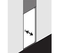 Kermi Raya porte battante RA1WR100201PK 100x200cm, droite, KermiClean trempé transparent