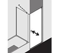 Kermi Raya porte battante RA1WR10020VPK 100x200cm, charnière, STG clair KermiClean