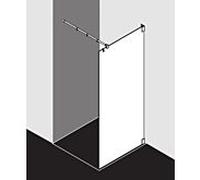Kermi Système de verre Filia FITWF12020VAK 120x200cm, argent brillant, verre de sécurité trempé, stabilisation à 90 degrés, sans cadre