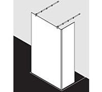 Kermi Système de verre Xb XBFW112020VYK 120x200cm, argent brillant, ESG SR Opaco Clean, stabilisation à 90 degrés