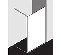 Kermi Système de verre Xb XBWDR12020VYK 120x200mm, argent brillant, ESG SR Opaco Clean, droite