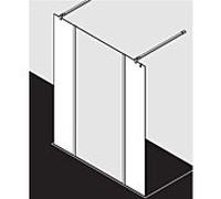 Kermi Système de verre Xb XBWIH04020VUK 40x200cm, argent brillant, TSG SR Opaco, TSG clair