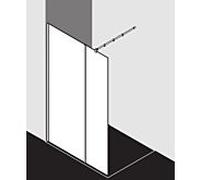 Kermi Système de verre Xb XBWIW09020VYK 88-90x200cm, argent brillant, ESG SR Opaco Clean