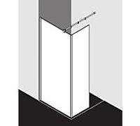 Kermi Système de verre Xb XBWIW10020VEK 98-100x200cm, argent brillant, bande ESG