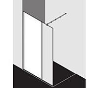Kermi Système de verre Xb XBWIW10020VUK 98-100x200cm, argent brillant, ESG SR Opaco