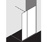 Kermi Système de verre Xb XBWIW11020VAK 108-110x200cm, argent brillant, TSG clair
