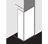 Kermi Système de verre Xb XBWIW12020VYK 118-120x200cm, argent brillant, ESG SR Opaco Clean