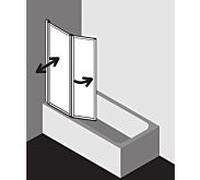 Kermi Vario 2000 cloison pliante 2 vantaux V2TS1075142YK 101, 2000 -102.7x140cm, blanc, ESG SR Opaco Clean